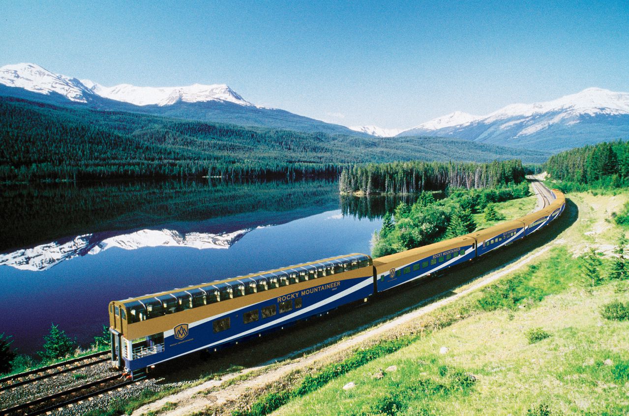 Luxury train journey through the Canadian Rockies